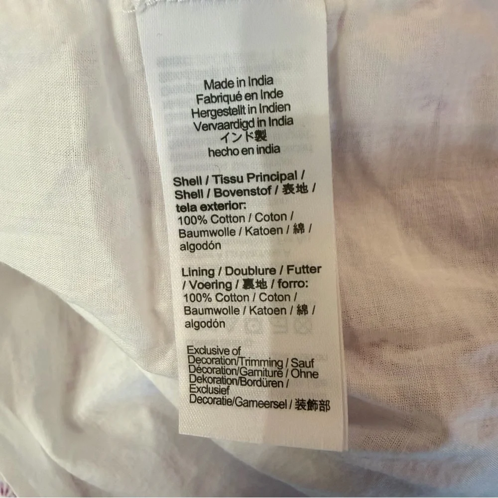 J. Crew White Violet Storm Sleeveless Belted Tiered Dress Size 4 23385
